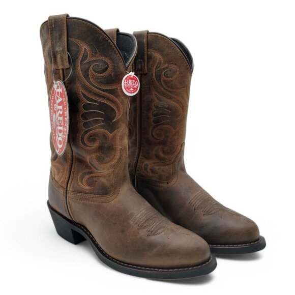 Laredo Women's Size 8 Distressed Tan  Bridget 11" R Toe Western Boots 51084 - Picture 6 of 16